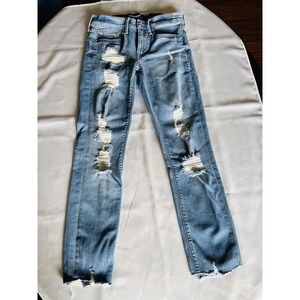 Express Ankle Legging Jeans Stretch + Performance Mid Rise Blue Women Size 00R